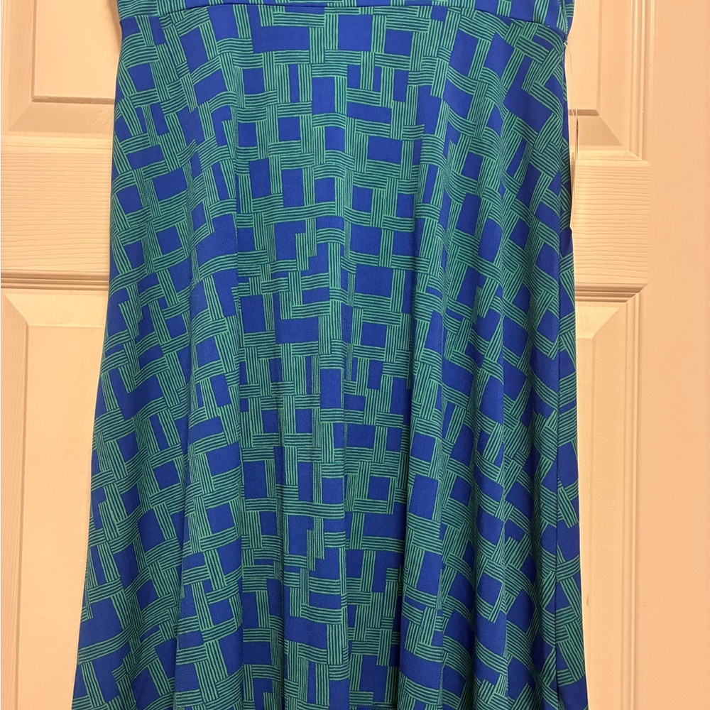 LuLaRoe Blue and Green Silky Azure NWT Size M